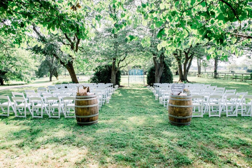 Shaded Orchard Ceremony