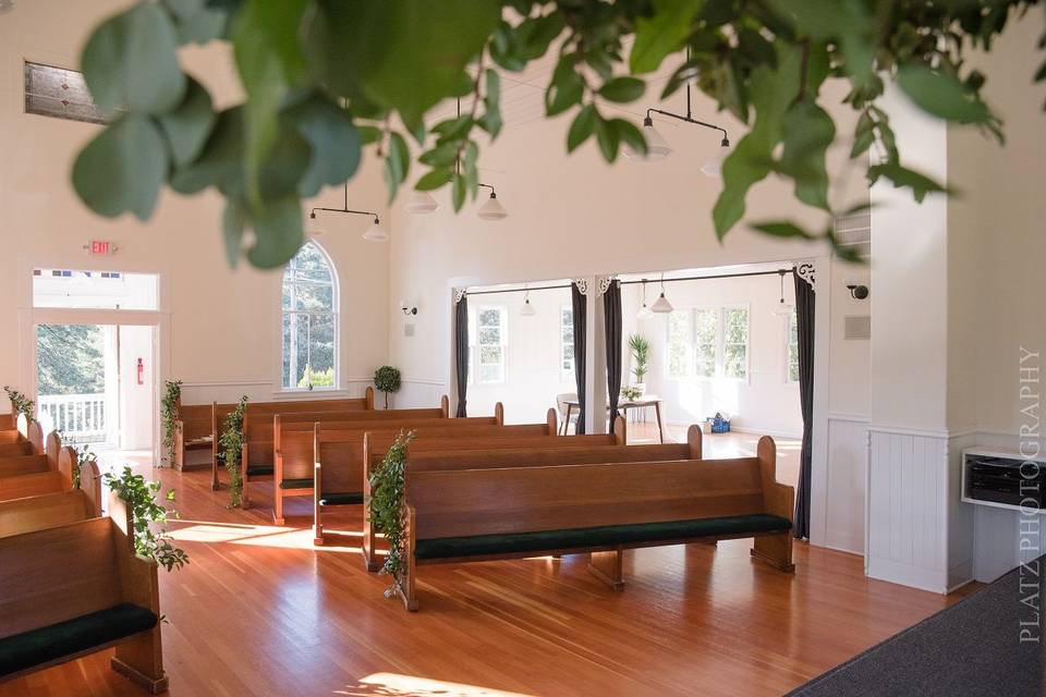 Chairs in the chapel