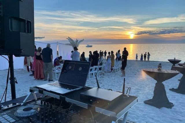 Reception on the beach