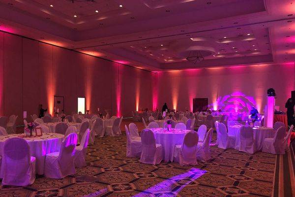 Lighting inside reception