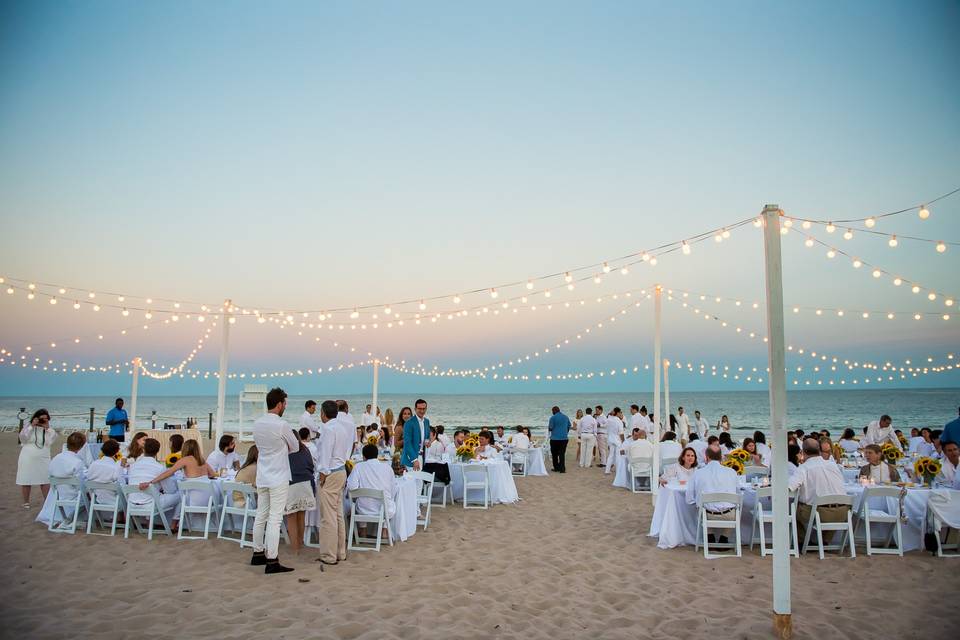 Private beach reception