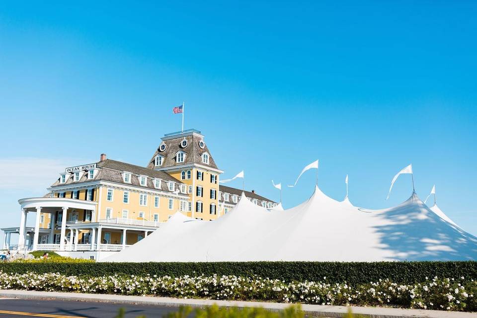 Tented wedding at Ocean House