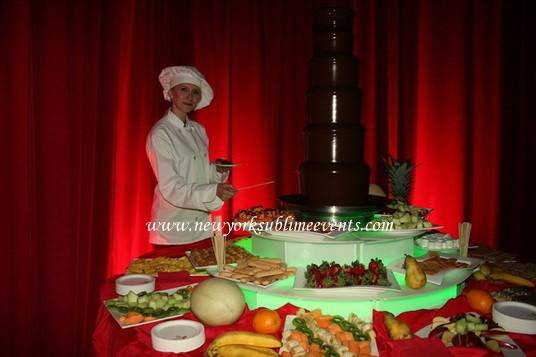Chocolate Fountain Rental a delicious treat for your guests. Call: 718-744-8995 #chocolatefountain