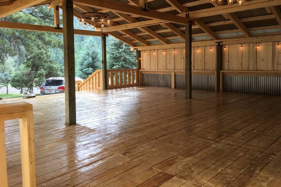 Dance floor in the pavilion