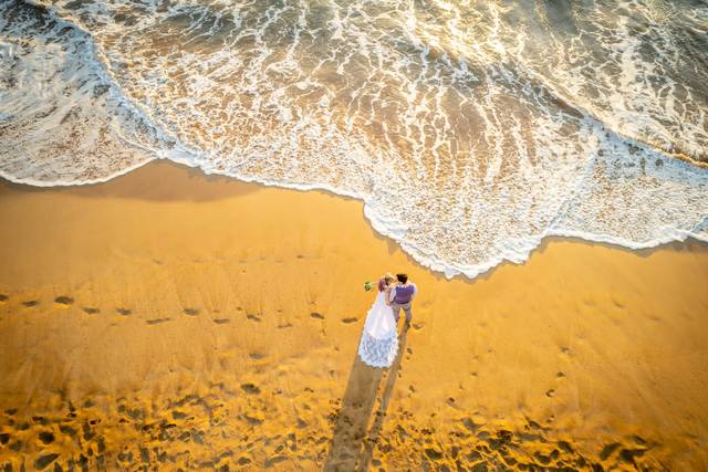 Wedding drone photos