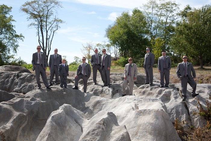 The groom and the groomsmen