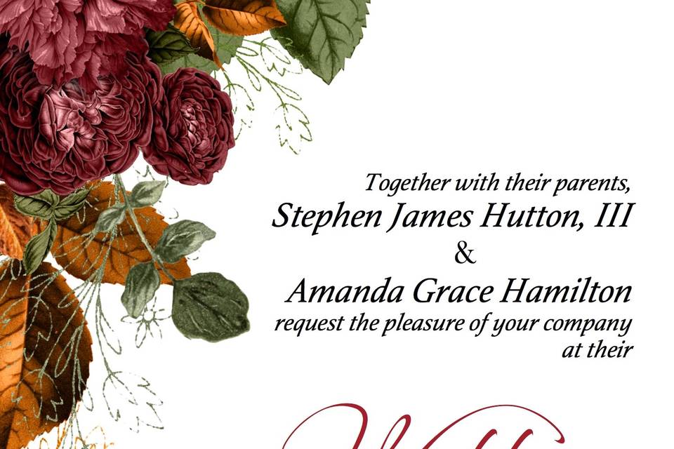 Autumn wedding invite