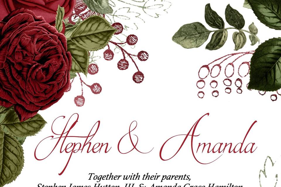 Hutton wedding invite