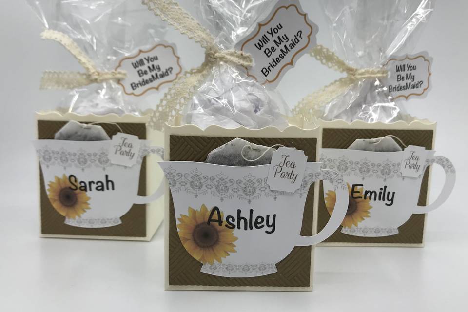 Personalized Sunflower Favor