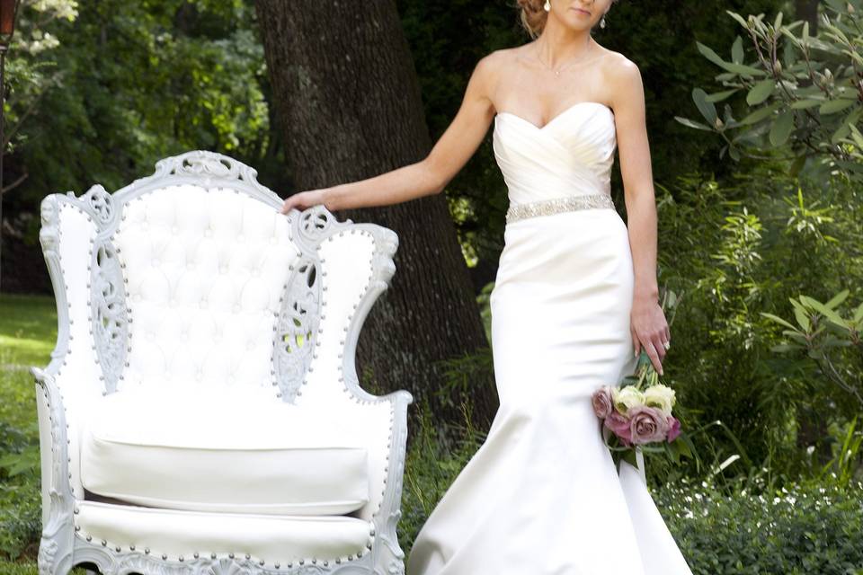 Bride outdoors