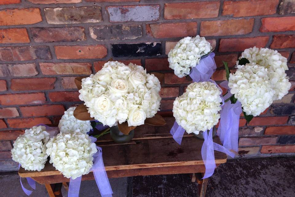 White bouquets