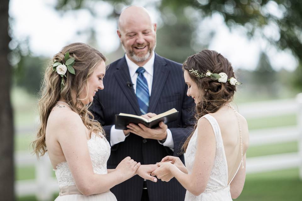 A touching ring exchange. Photo by Katie Childs Photo.