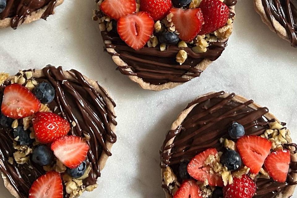 Chocolate Nutty-Berry Tarts