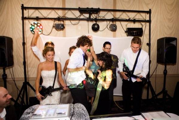 Wedding crowd on the dance floor