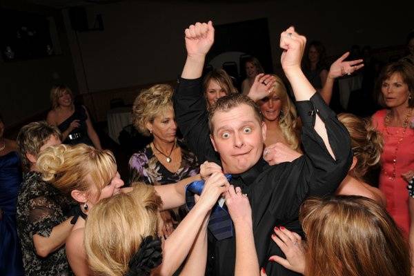 Wedding crowd on the dance floor