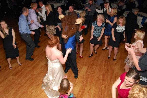 Wedding crowd on the dance floor