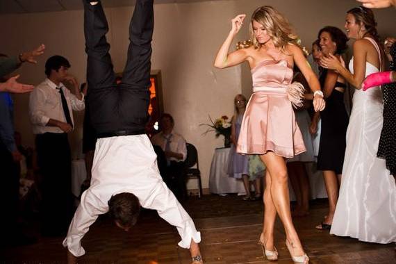 Wedding crowd on the dance floor