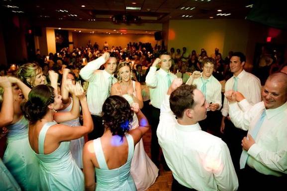 Wedding crowd on the dance floor