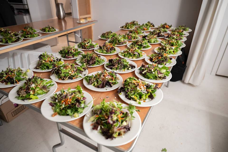 Salad plated