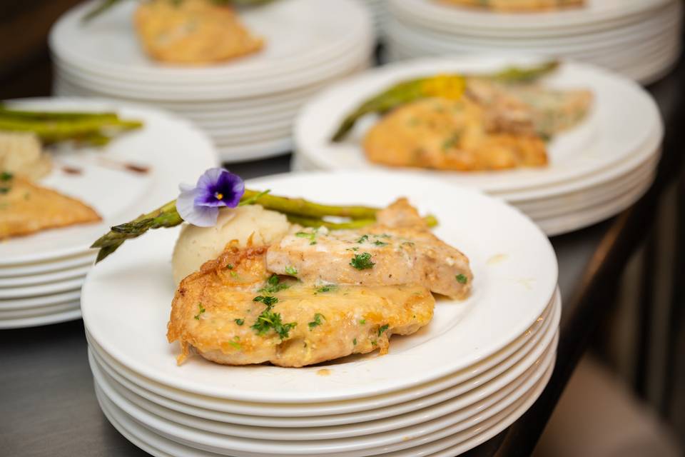 Plating food