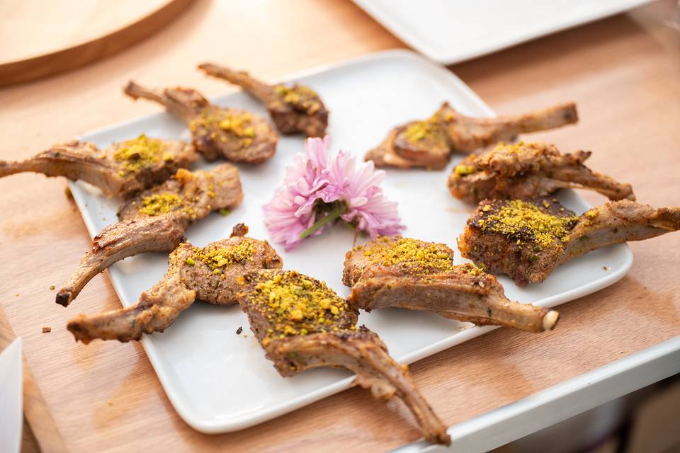 Pistachio lamb chop