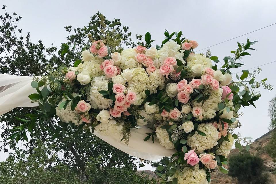 Rustic Elegant Rose Arch