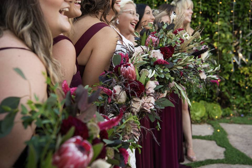Whimsical Bridesmaids bouquets