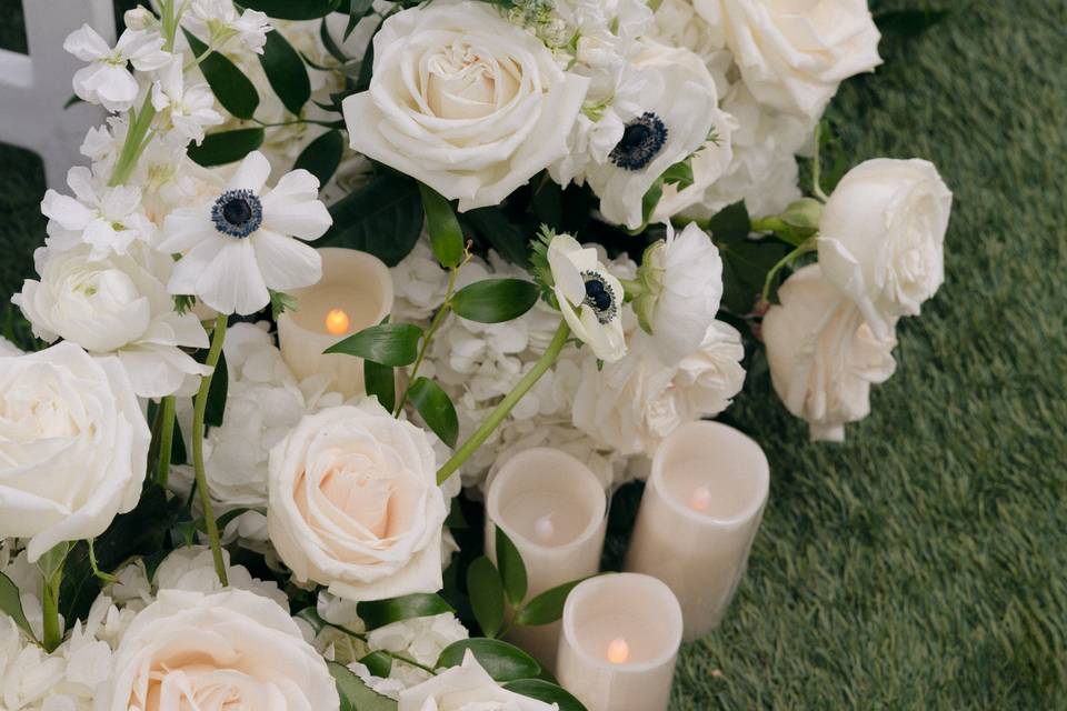 Rose and Anemone Aisle Runner