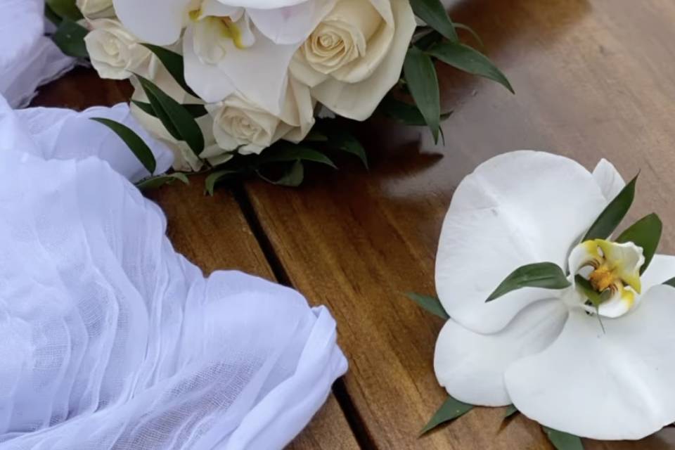Orchid and Rose Bridal Bouquet