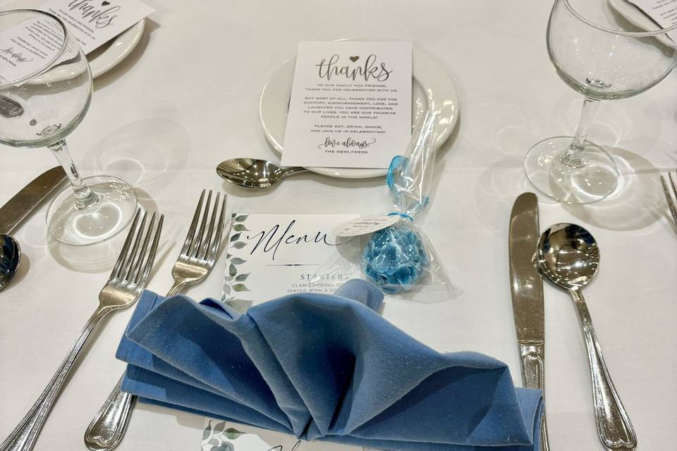 Reception decor