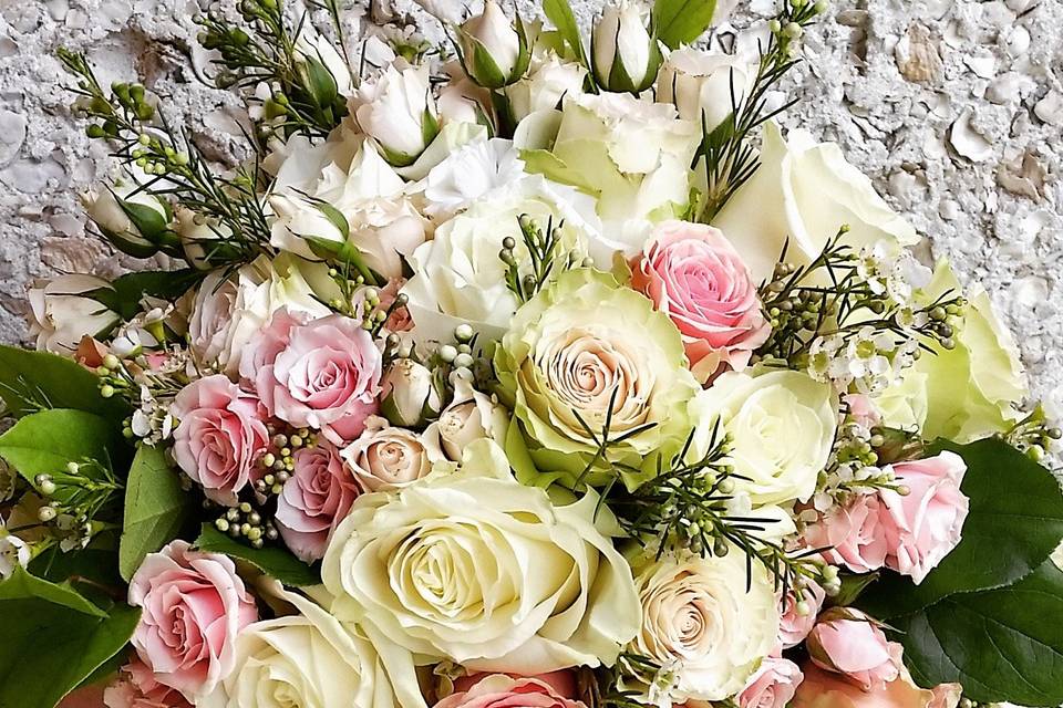 Creams & Pinks Bridal Bouquet