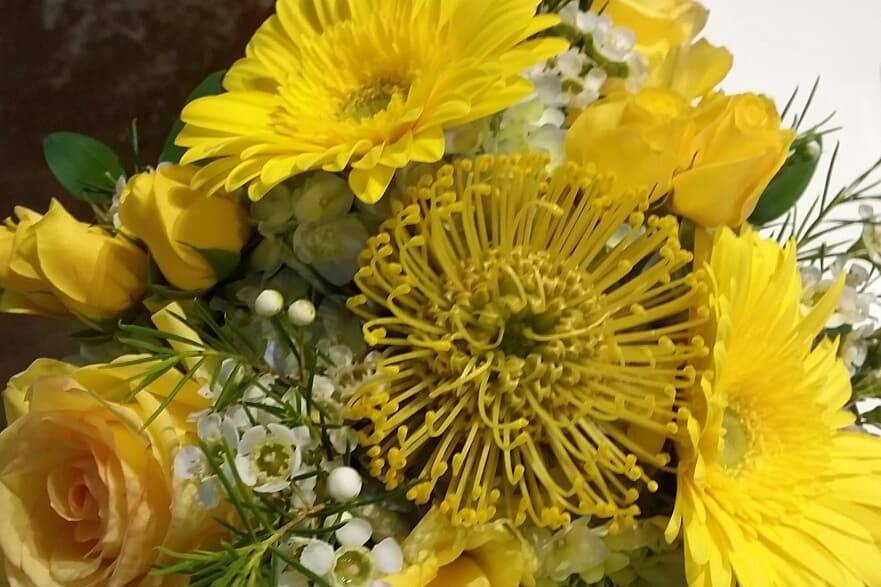 Bright Yellow Bridal Bouquet