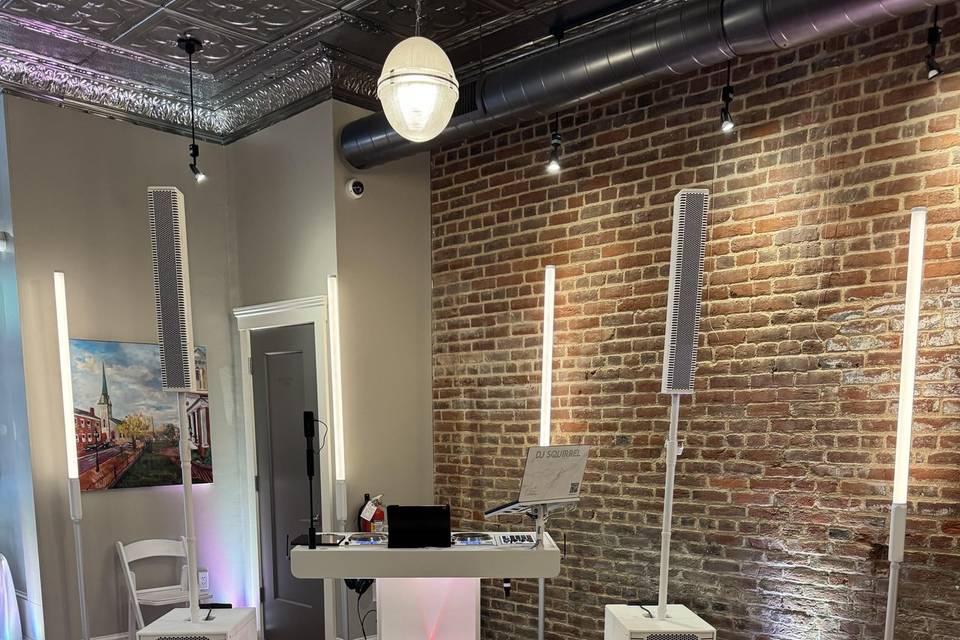 White DJ Furniture Booth