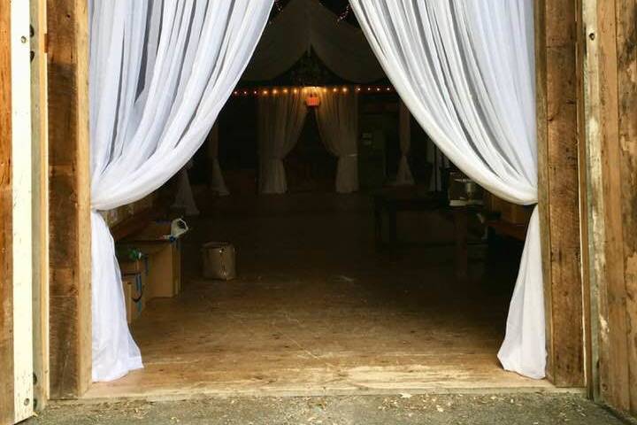 Venue lights and drapes