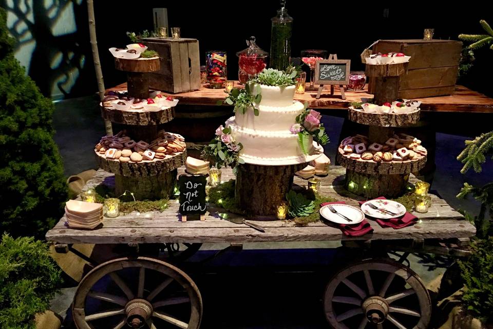 Dessert cart