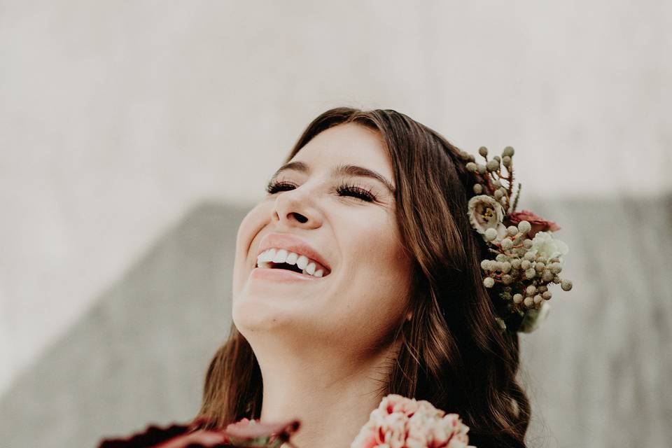 Smiling bride