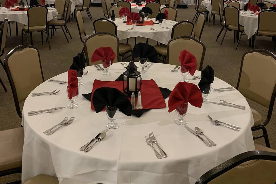 Table Settings in the Ballroom