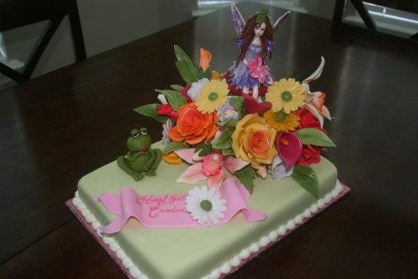 Garden Fairy Birthday Cake