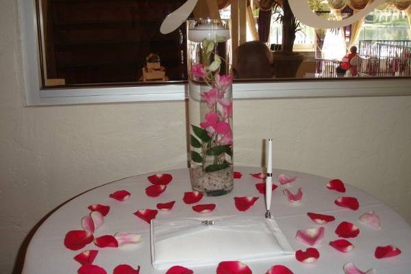 Fiesta Flowers, Plants & GiftsA & S WeddingGuest Book Table