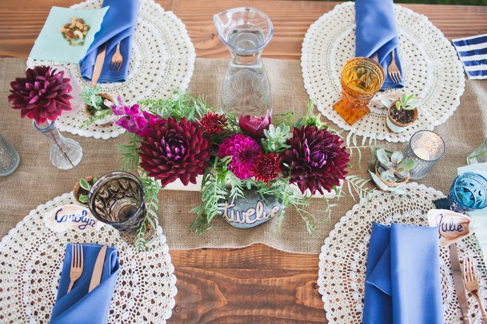 Boho table setting