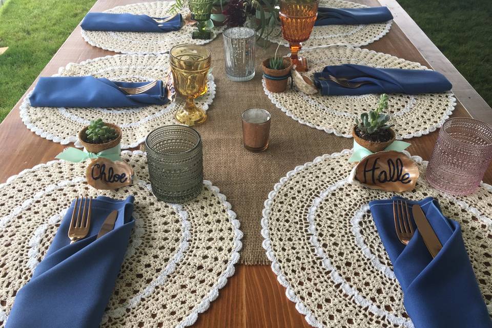 Boho table setting