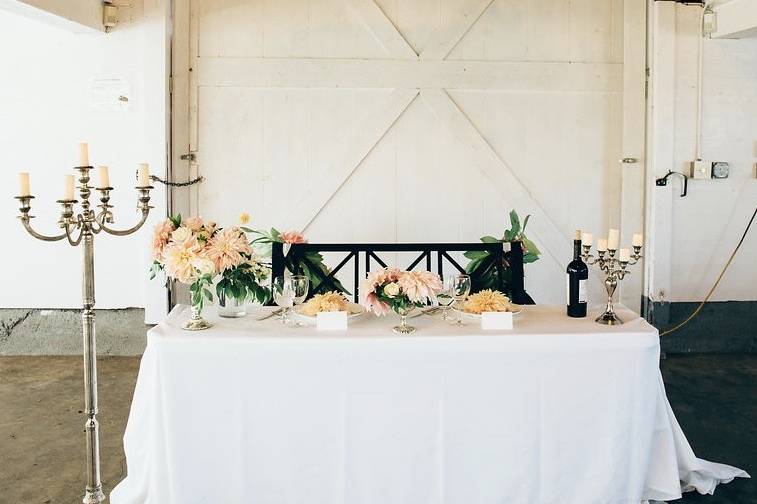 Sweetheart table for two