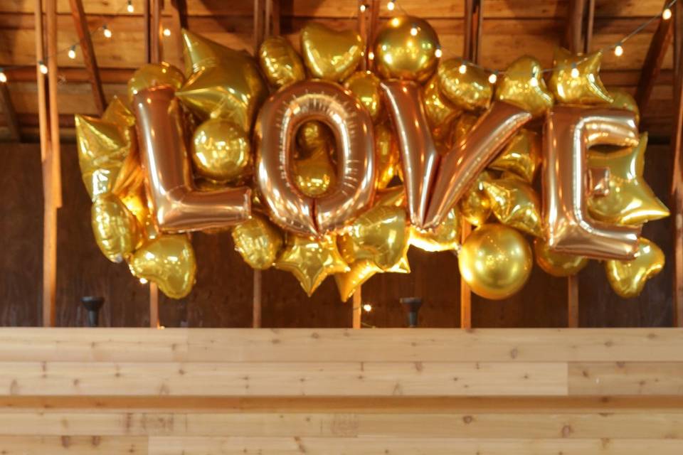 Love balloons by whidbey party store