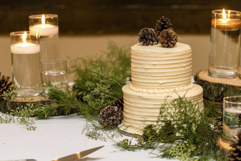 Wedding cake closeup