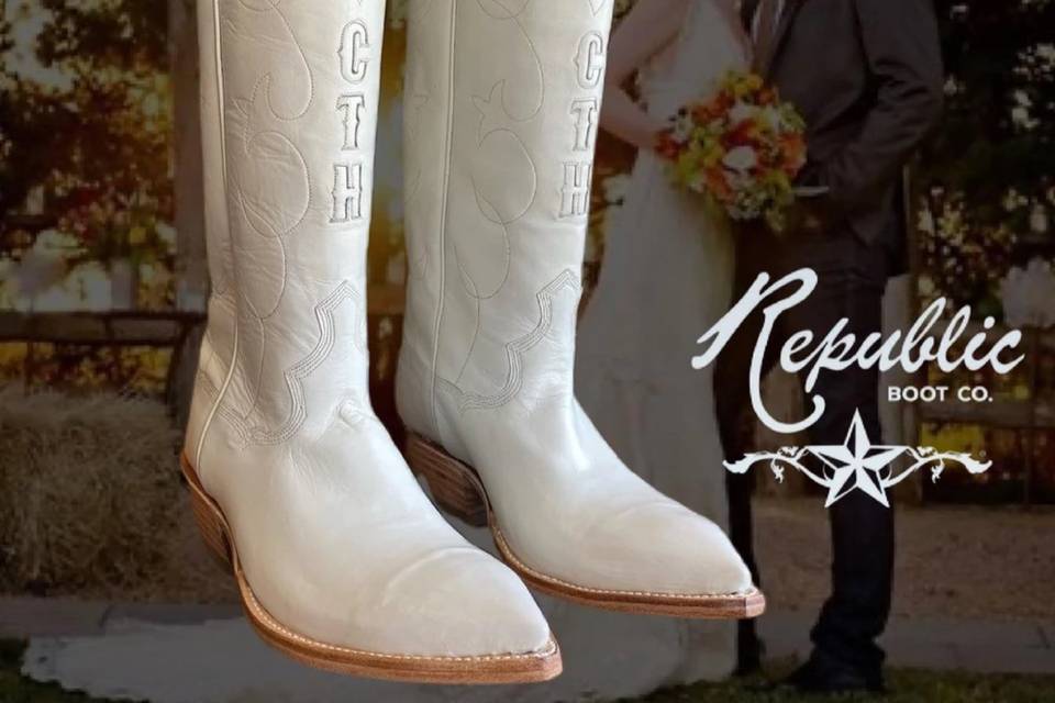Custom wedding boots