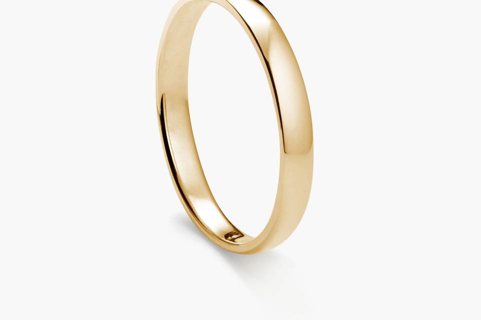 3mm, Classic Round in yellow gold