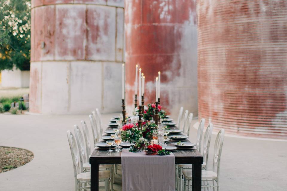 Table with centerpiece