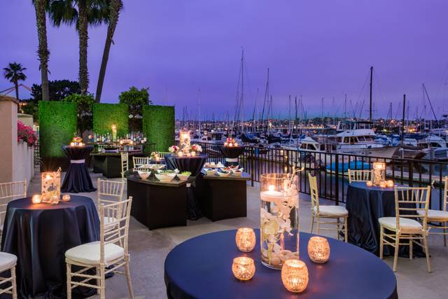 Table setup with candle centerpiece