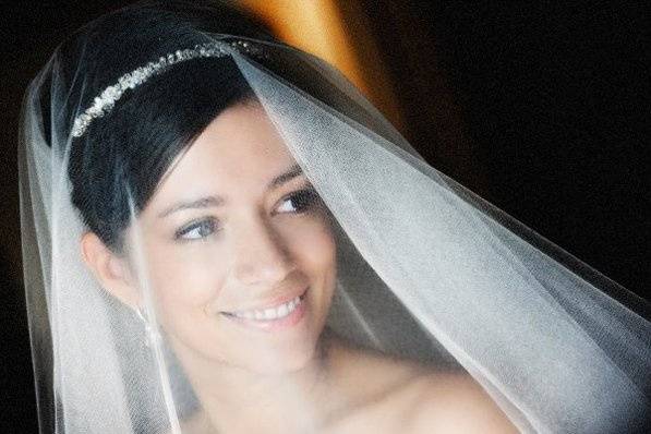Bride in her veil