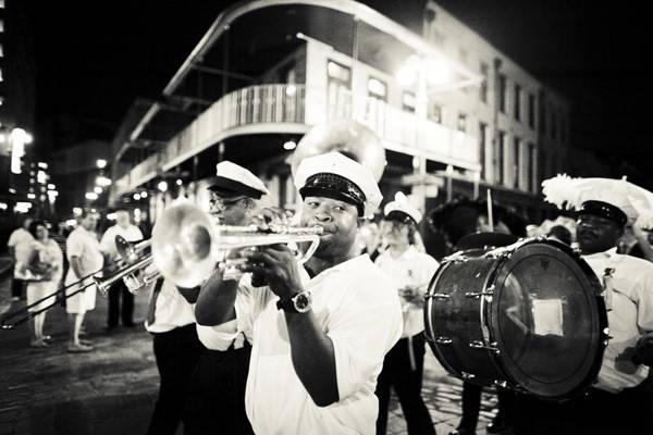 Second line outside The Chicory on S. Peters Street.